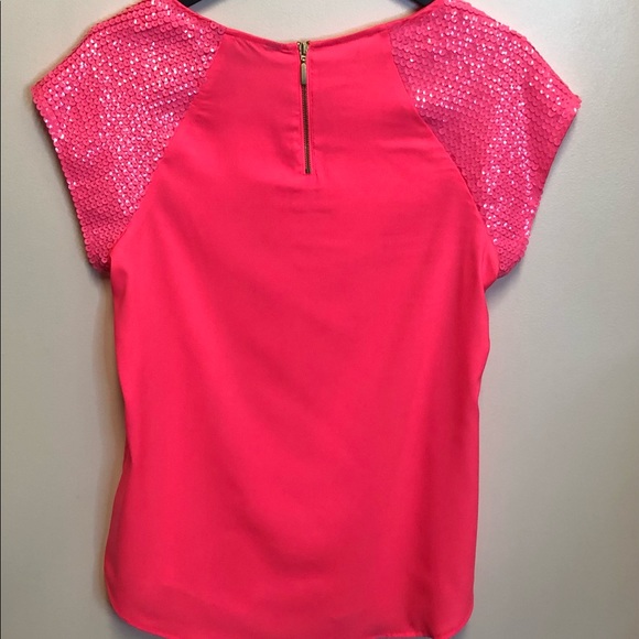 NWOT Express Cap Sleeve Sequin Top - Picture 2 of 6